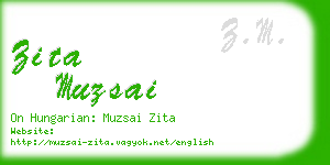 zita muzsai business card